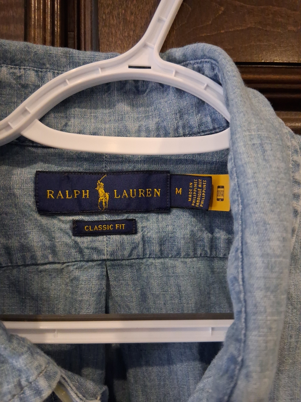 Light Blue Short-Sleeve Denim Button-Down Shirt by Polo by Ralph Lauren - Picture 2 of 2